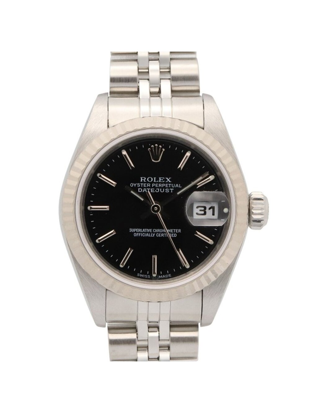 Rolex Datejust P Number BK BA 18k White Gold Stainless Steel